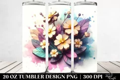 Pastel Wooden Primrose 20 Oz Tumbler Product Image 2