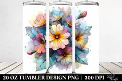 Abstract Stained Primrose Clipart 20 Oz Tumbler Product Image 2