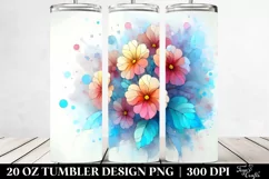 Abstract Stained Primrose Clipart 20 Oz Tumbler Product Image 2
