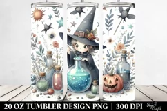 Washed Watercolor Witch,Funny Witch | 20 oz Tumbler Product Image 2
