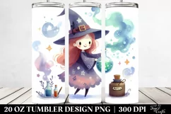 Washed Watercolor Witch,Funny Witch | 20 oz Tumbler Product Image 2