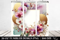 Vibrant Abstract Orchid Frame | 20 Oz Tumbler Product Image 2