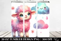 Smiling Baby Lamb with Cloud | 20 Oz Tumbler Product Image 2