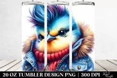 Winter Bird with Cool Haircut PNG Product Image 2