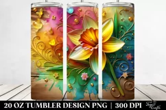 Colorful Daffodil Material | 20 Oz Tumbler Product Image 2