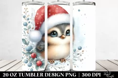 Cute Bird with Santa Hat Tumbler Product Image 2