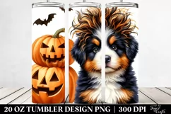 Excited Bernese Mountain Dog with Halloween Clipart PNG Product Image 2