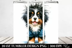 Excited Bernese Mountain Dog with Halloween Clipart PNG Product Image 2