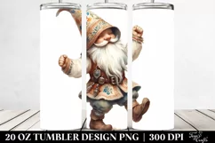 Vintage Gnome,Dancing Gnome | 20 oz Tumbler Product Image 2