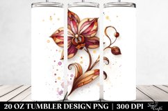 Abstract Wooden Small Stained Orchid | 20 oz Tumbler Product Image 2