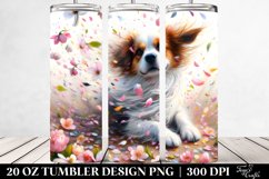 Dog Tumbling Spring Petals | 20 Oz Tumbler Product Image 2