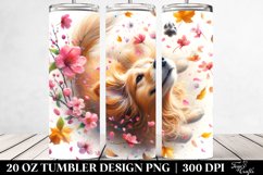 Dog Tumbling Spring Petals | 20 Oz Tumbler Product Image 2