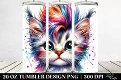 Aggressive Cat with Awesome Haircut PNG Product Image 2