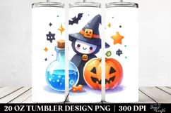 Funny Halloween Clipart with Magic Potion PNG Product Image 2
