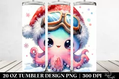 Octopus with Winter Attire, Transparent PNG Product Image 2
