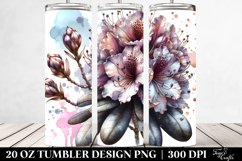 Detailed Shiny Rhododendron | 20 Oz Tumbler Product Image 2