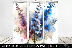 Abstract Shiny Delphinium | 20 Oz Tumbler Product Image 2