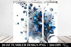 Abstract Shiny Delphinium | 20 Oz Tumbler Product Image 2