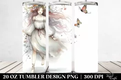 Boho Fairy Dancing Clipart, Transparent 20 Oz Tumbler Product Image 2