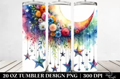 Colorful Half Moon and Stars | 20 oz Tumbler Product Image 2