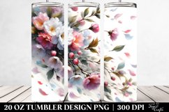 Tumbling Spring Petals Design | 20 Oz Tumbler Product Image 2