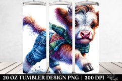 Revolted Baby Highlandcow Running | 20 oz Tumbler Product Image 2