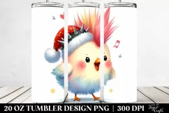 Punk Chicken Birthday Clipart, High-Res 20 Oz Tumbler Product Image 2