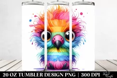 Colorful Layered Flamingo | 20 Oz Tumbler Product Image 2