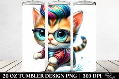 Funny Baby Cat Running | 20 oz Tumbler Product Image 2