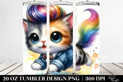 Funny Baby Cat Running | 20 oz Tumbler Product Image 2