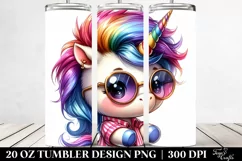 Cute Unicorn Playing Baby | 20 oz Tumbler Product Image 2