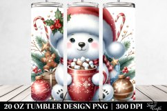Cute Polar Bear with Hot Cocoa, High-Res PNG Product Image 2