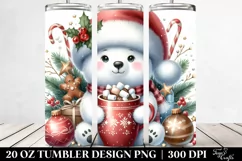 Cute Polar Bear with Hot Cocoa, High-Res PNG Product Image 2