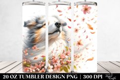 20 Oz Tumbler Sublimation | Watercolor Dog Tumbling Spring Product Image 2