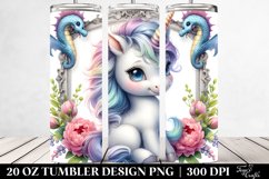 Cute Baby Unicorn Snapdragon Frame | 20 oz Tumbler Product Image 2