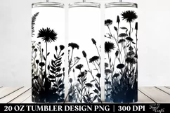 Bold Silhouettes Wild Flowers | 20 Oz Tumbler Product Image 2