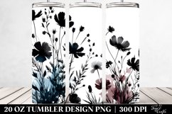 Bold Silhouettes Wild Flowers | 20 Oz Tumbler Product Image 2