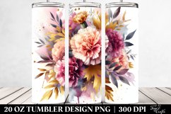 Vibrant Carnation Bouquet | 20 Oz Tumbler Product Image 2
