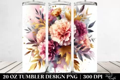 Vibrant Carnation Bouquet | 20 Oz Tumbler Product Image 2