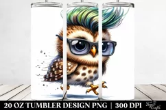 Cute Baby Owl Running | 20 oz Tumbler Product Image 2