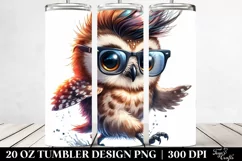 Cute Baby Owl Running | 20 oz Tumbler Product Image 2