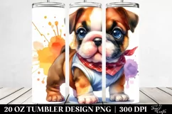 Enthusiastic Bulldog | 20 oz Tumbler Product Image 2