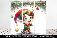 Cute Excited Elf Clipart 20 Oz Tumbler Product Image 2