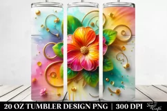 Colorful Primrose Marble Background | 20 Oz Tumbler Product Image 2