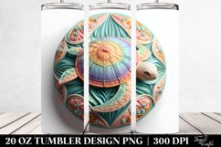 Pastel Turtle Ornament Art, Transparent 20 Oz Tumbler Product Image 2
