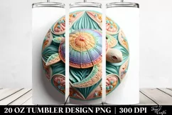 Pastel Turtle Ornament Art, Transparent 20 Oz Tumbler Product Image 2