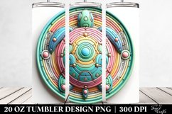 Pastel Turtle Ornament Art, Transparent 20 Oz Tumbler Product Image 2
