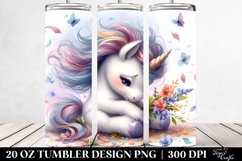 Baby Unicorn Tumbling Spring Petals | 20 Oz Tumbler Product Image 2