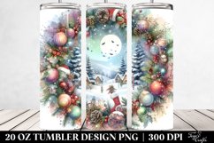 Colorful Christmas Scene, Transparent 20 Oz Tumbler Product Image 2