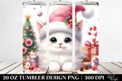 Cute Whimsical Cat Clipart 20 Oz Tumbler Product Image 2